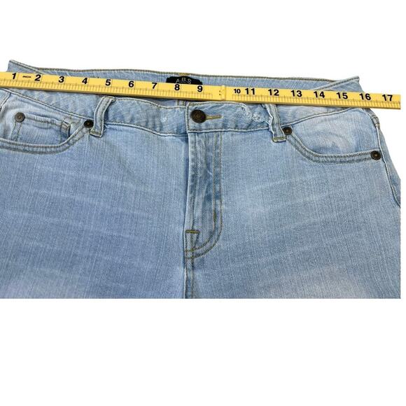 ABS Allen Schwartz Light Wash Denim Shorts Size 29 - Cuffed Hem Summer Essential - Picture 5 of 12